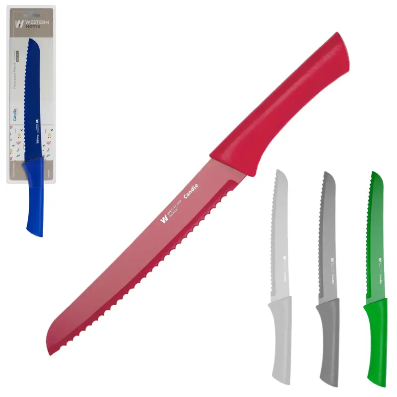 FACA DE PAO INOX 8'' CABO PLASTICO CHEF CANDIE