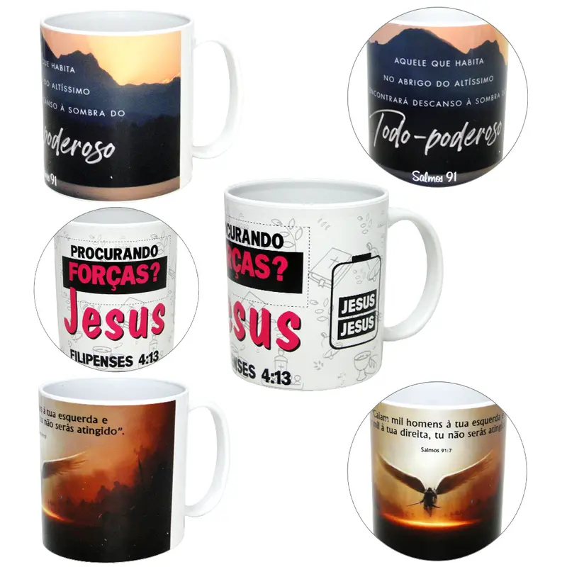 CANECA DE PLASTICO BIBLICA SORTIDAS 350ML