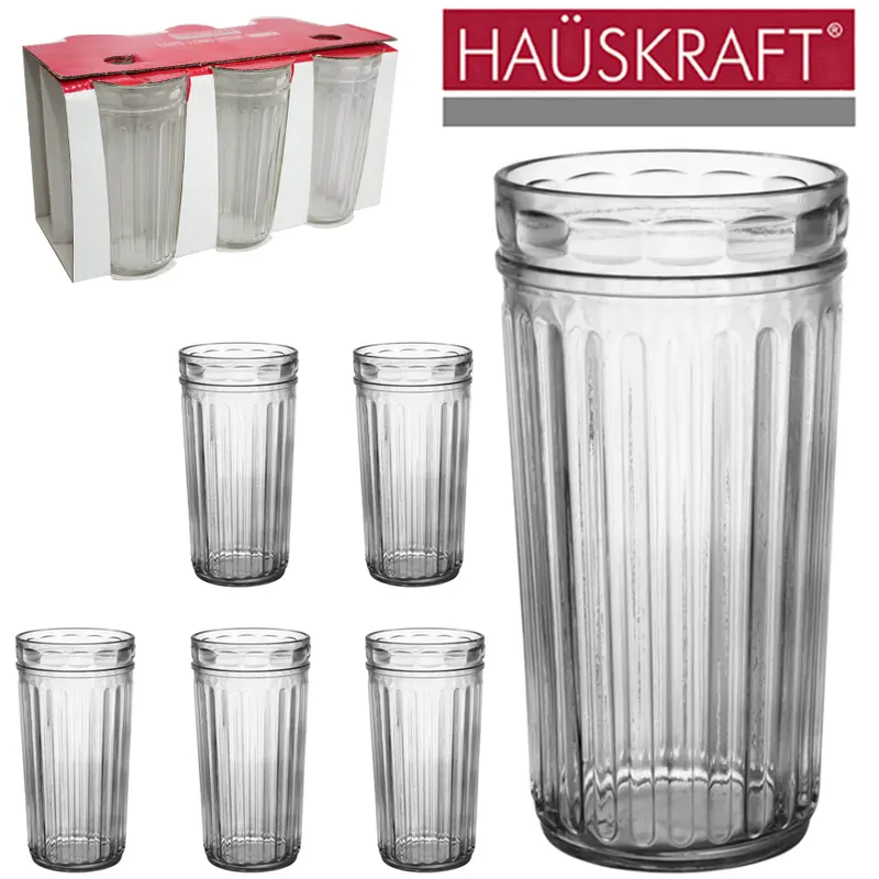 JOGO DE COPO DE VIDRO LONG DRINK TANGER HAUSKRAFT COM 6 PECAS 240ML