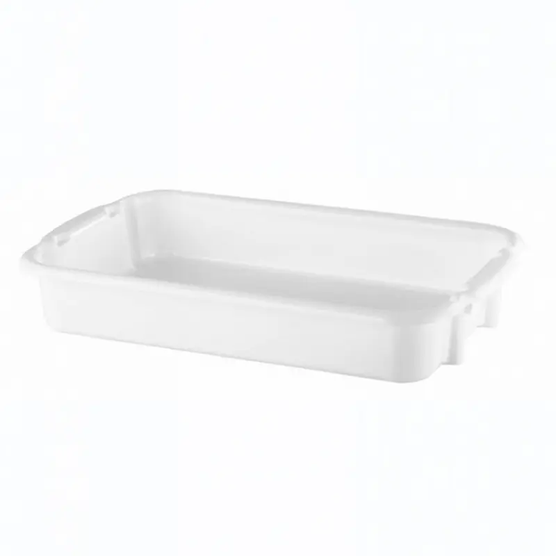 BANDEJA DE PLASTICO RETANGULAR EMPILHAVEL LEITOSA MULTIUSO COM ALCA 7L 44,5X28X7CM