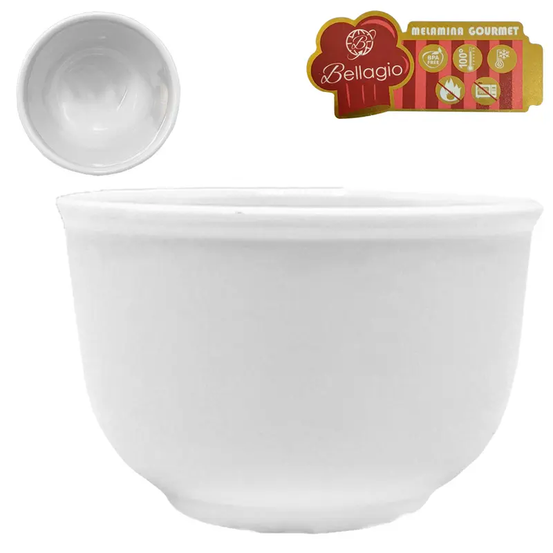 TIGELA CUMBUCA DE MELAMINA BOWL M GOURMET BRANCA 330ML 6,5X10,5CM DE Ø