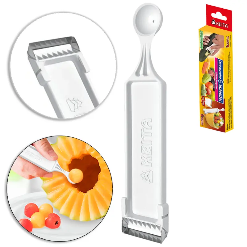 CORTADOR DESCASCADOR BOLEADOR DE LEGUMES / FRUTAS DE PLASTICO/METAL
