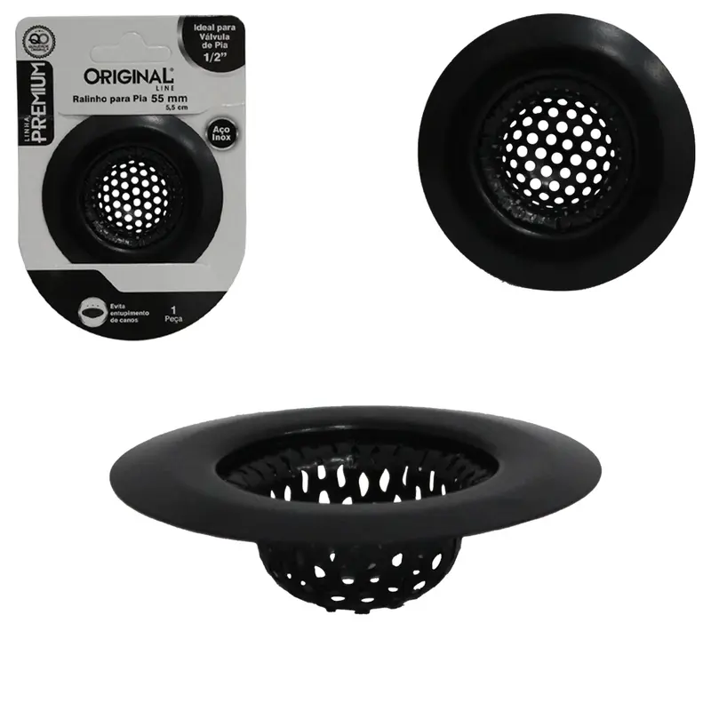RALO DE INOX PARA PIA PEQUENO BLACK PREMIUM 5,5CM DE Ø ½''