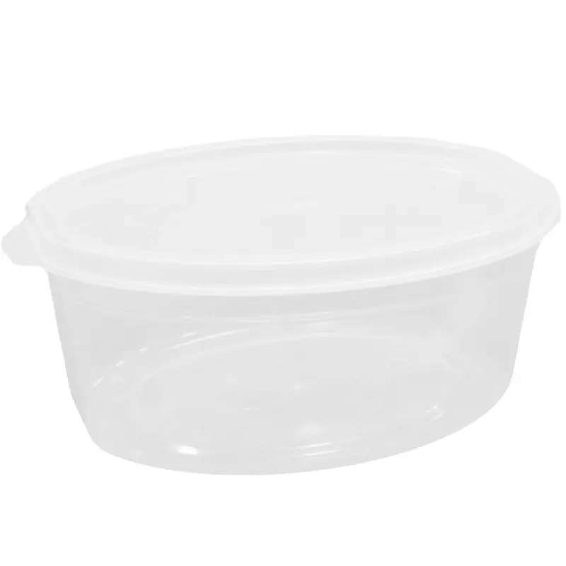 POTE DE PLASTICO OVAL TRANSPARENTE COM TAMPA GG 3,5L
