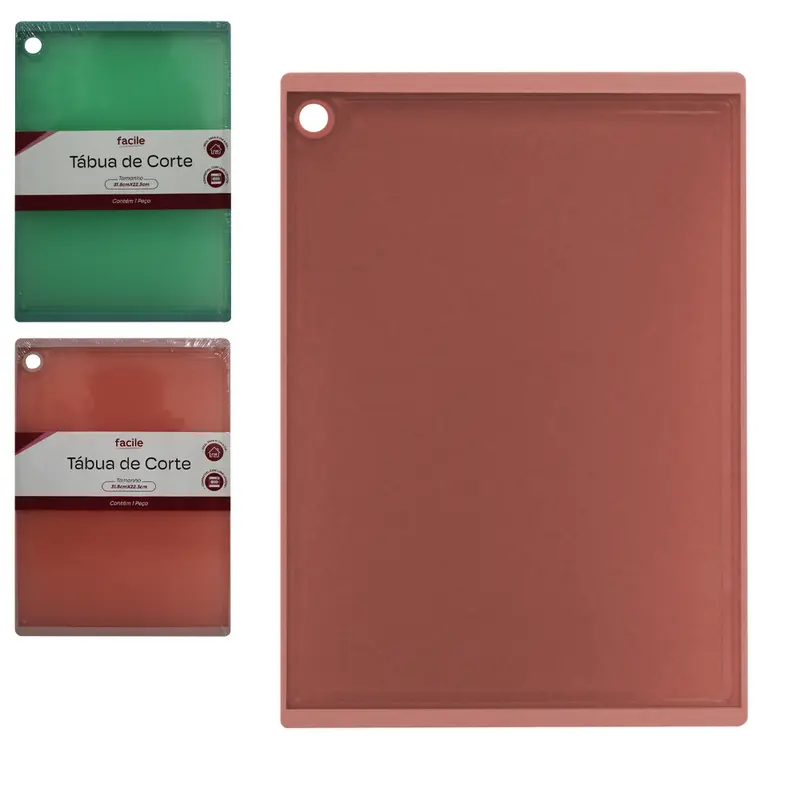 TABUA DE CORTE DE PLASTICO RETANGULAR FACILE 31,8X22,3CM