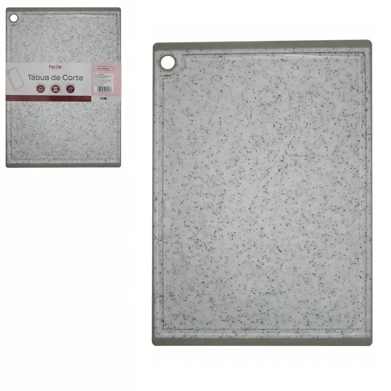 TABUA DE CORTE DE PLASTICO RETANGULAR MARMORE FACILE 31,8X22,3CM