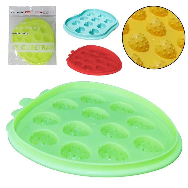 FORMA DE GELO COM 10 / 12 CAVIDADES SORTIDOS DE PLASTICO COLORS