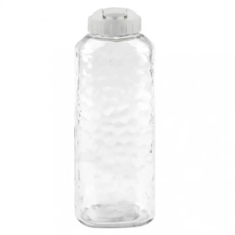 GARRAFA DE AGUA DE VIDRO MAR COM TAMPA DE PLASTICO 1300ML