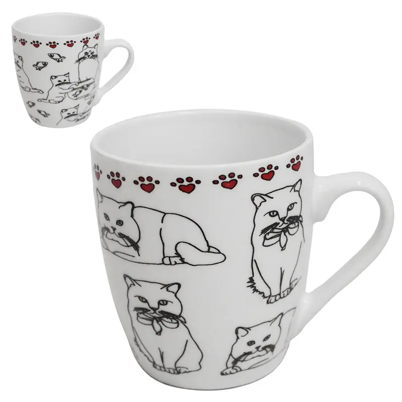 CANECA DE PORCELANA GATO 200ML