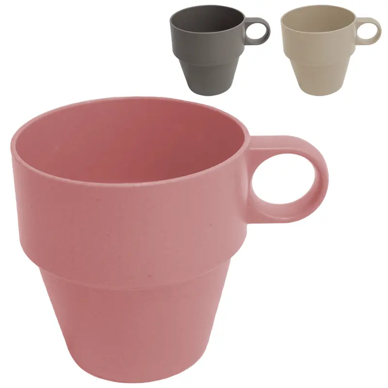 CANECA XICARA DE BAMBU ECOLOGICO EMPILHAVEL PARA CHA 210ML