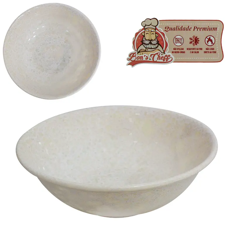 TIGELA DE MELAMINA REDONDA GOURMET GRANITO 600ML 6,5X17,5CM DE Ø BONS CHEFF