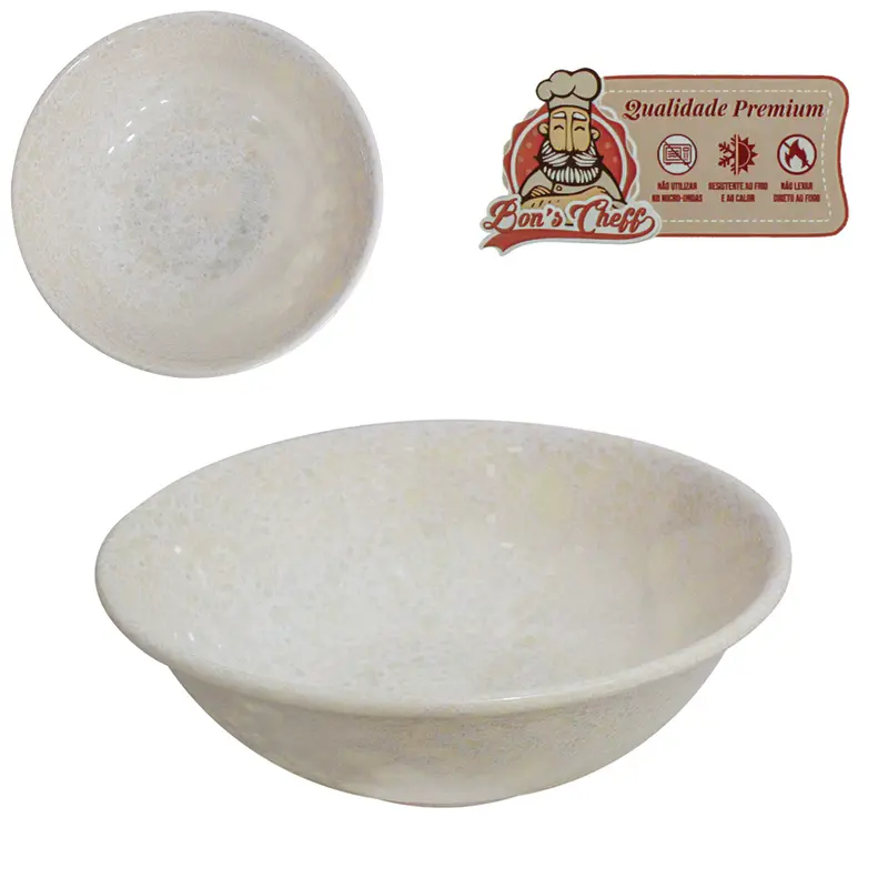 TIGELA DE MELAMINA REDONDA GOURMET GRANITO 330ML 5X15CM DE Ø BONS CHEFF