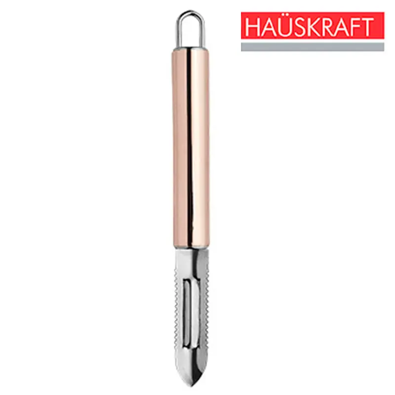 CORTADOR DESCASCADOR DE LEGUMES / FRUTAS DE INOX CABO METALIZADO ROSE GOLD HAUSKRAFT 19CM