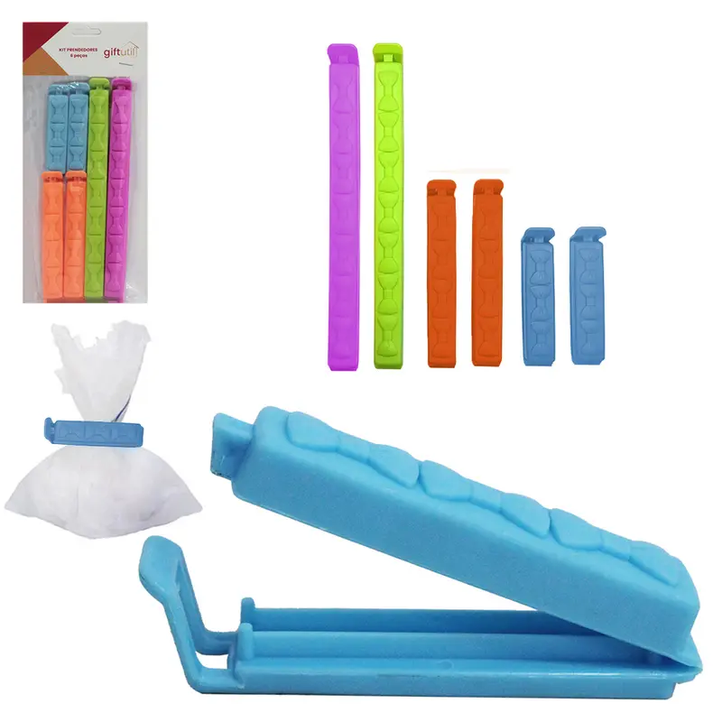 PRENDEDOR LACRA VEDA EMBALAGEM DE PLASTICO LACOS MULTIUSO COLORS COM 6 PECAS
