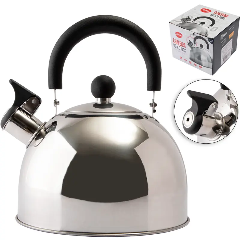 CHALEIRA DE INOX COM APITO 2,5L
