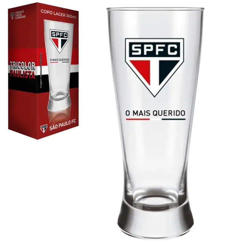 COPO LAGER DE VIDRO SAO PAULO 300ML