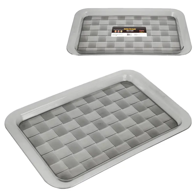 BANDEJA DE ACRILICO RETANGULAR IBIZA FUME PREMIUM 39,5X25,5CM