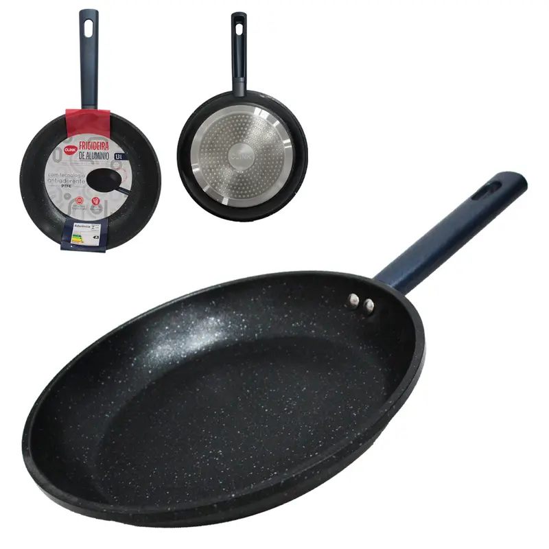 FRIGIDEIRA DE INDUCAO E FOGAO A GAS ANTIADERENTE PTFE ROYAL CABO BAQUELITE 24CM DE Ø 1,3L