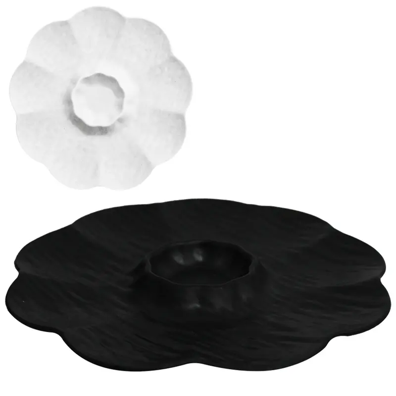PETISQUEIRA DE PLASTICO REDONDA COM 2 DIVISORIAS 23,5CM DE Ø