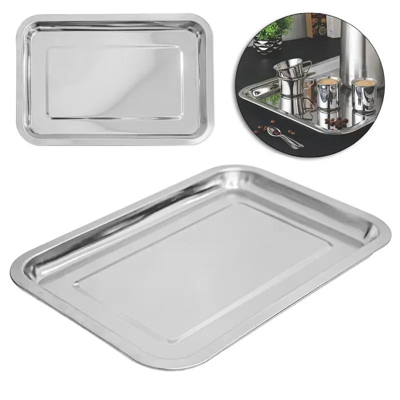 BANDEJA DE INOX RETANGULAR 35X26X2CM