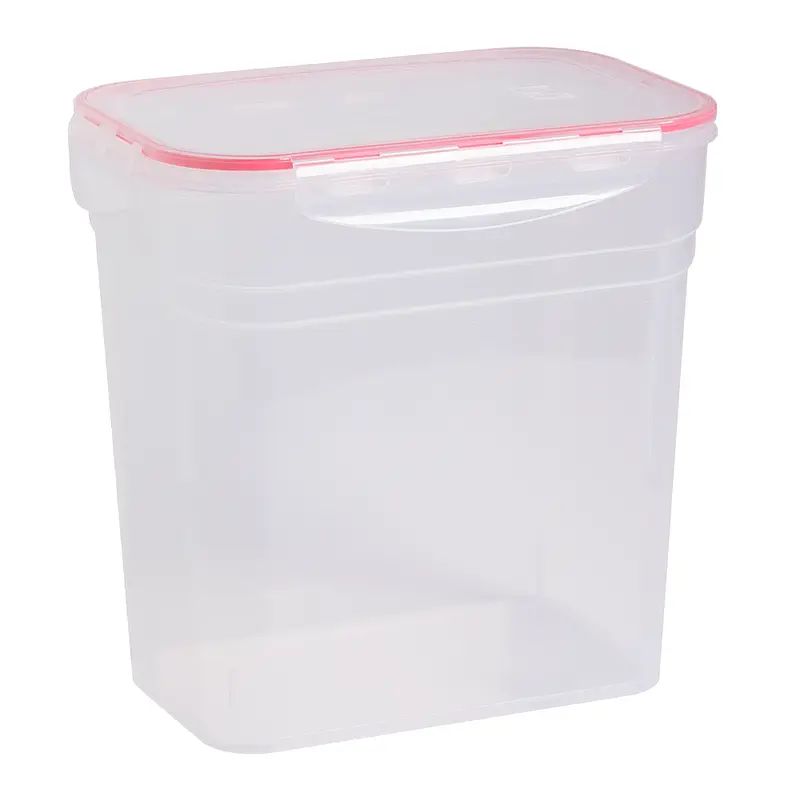 ORGANIZADOR CONTAINER DE PLASTICO RETANGULAR COM TAMPA HERMETICA VERMELHO 2,8L 20X19X13,5CM