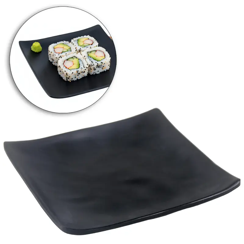 TRAVESSA DE MELAMINA QUADRADA ORIENTAL BLACK 15X2CM