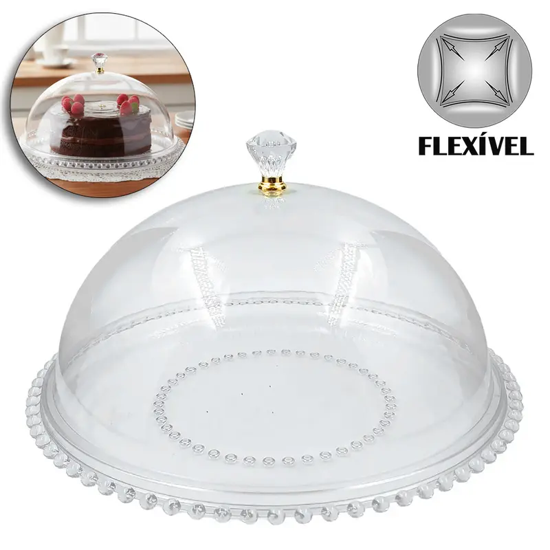 BOLEIRA DE PLASTICO PET FLEXIVEL PEROLA COM TAMPA 18,5X32CM DE Ø
