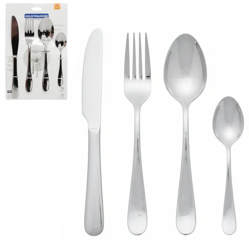 CONJUNTO DE TALHERES / FAQUEIRO DE INOX COM 4 PECAS