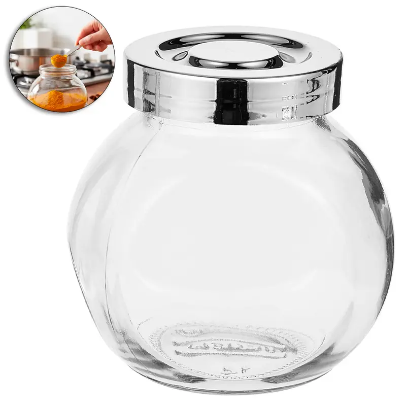 POTE BALEIRO DE VIDRO COM TAMPA DE PLASTICO 120ML