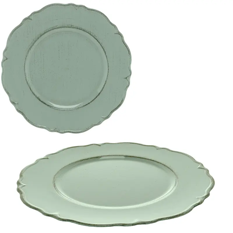 SOUSPLAT DE PLASTICO REDONDO MOON VERDE 25CM DE Ø