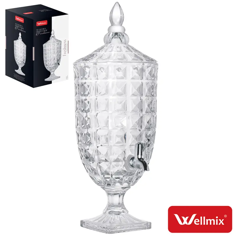 SUQUEIRA DISPENSER DE VIDRO COM BASE FRESHNESS 5L