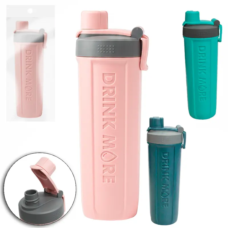 GARRAFA SQUEEZE DE PLASTICO PP COM ALCA 600ML
