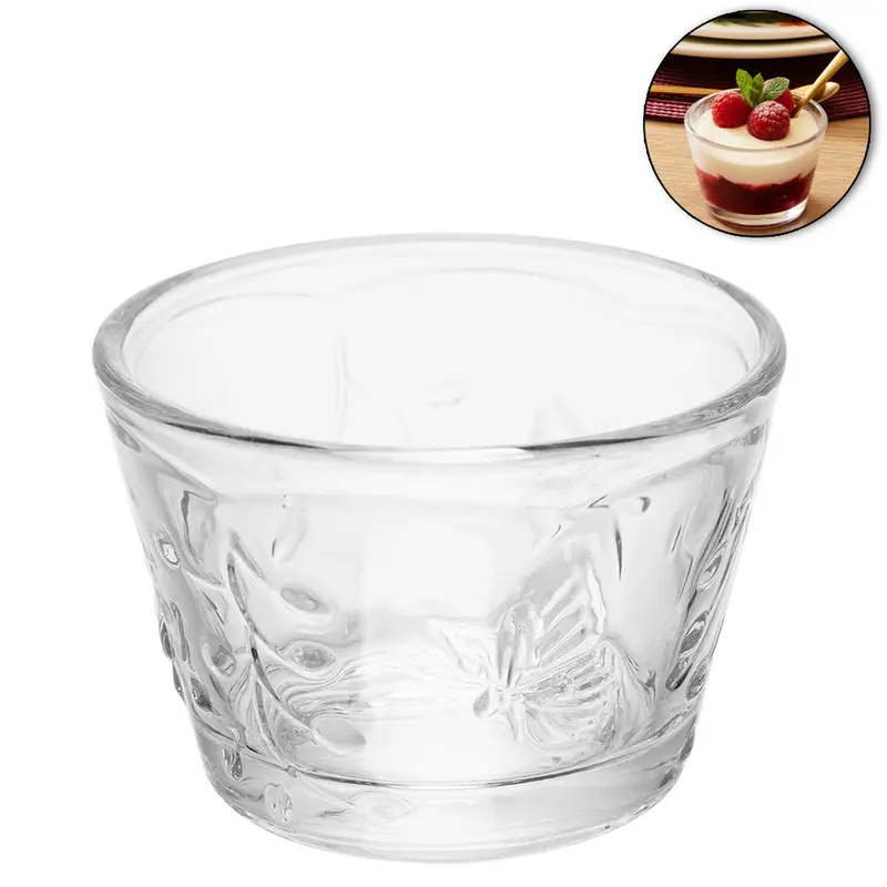 TIGELA DE VIDRO REDONDA PARA SOBREMESA BOWL NEW BUTTERFLY 100ML 5X7,1CM DE Ø