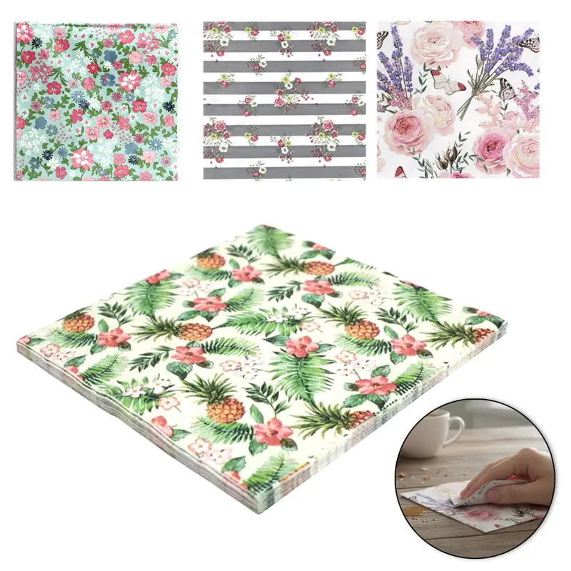 GUARDANAPO DE PAPEL ESTAMPAS SORTIDAS COM 12 FOLHAS