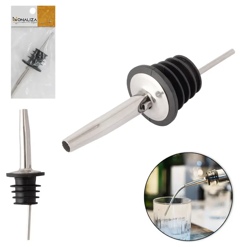 BICO ROLHA DOSADOR DE INOX 10X3CM