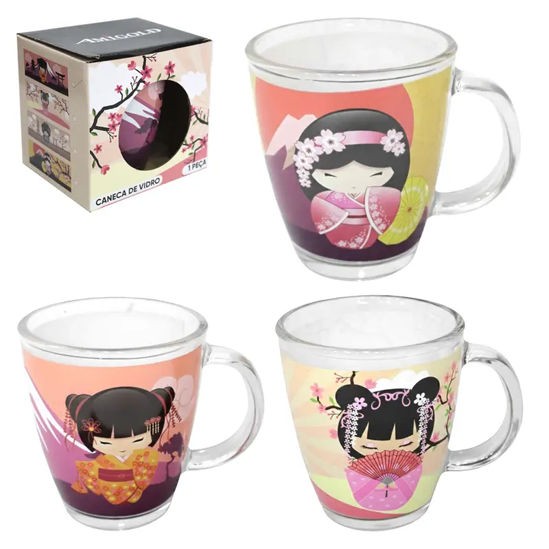 CANECA XICARA DE VIDRO 380ML
