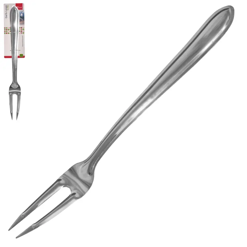 GARFO TRINCHANTE DE INOX PARA CHURRASCO 32,5CM