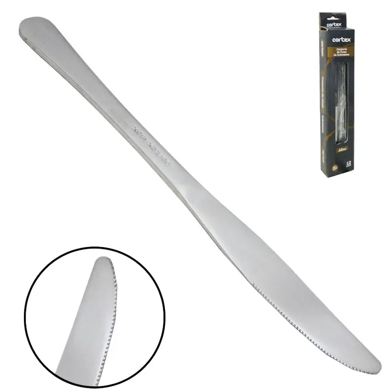 FACA DE SOBREMESA DE INOX JULIANA COM 12 PECAS 19CM NA CAIXA
