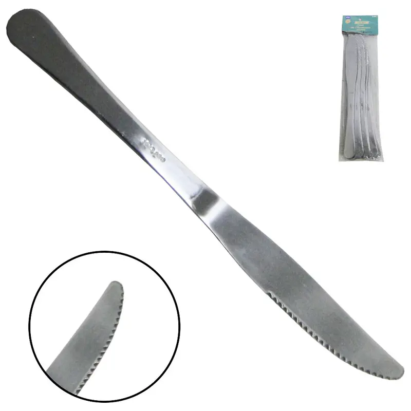 FACA DE CHURRASCO DE INOX JULIANA COM 12 PECAS 22,5CM NA SOLAPA
