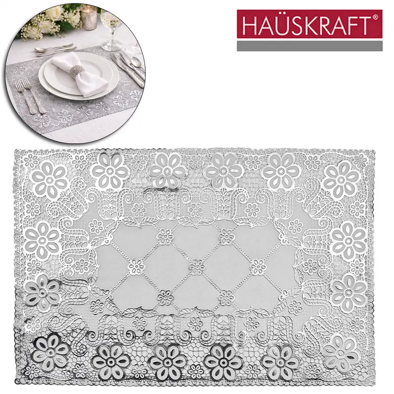 TOALHA LUGAR AMERICANO DE PVC RETANGULAR MALT QUAD HAUSKRAFT 45X30CM