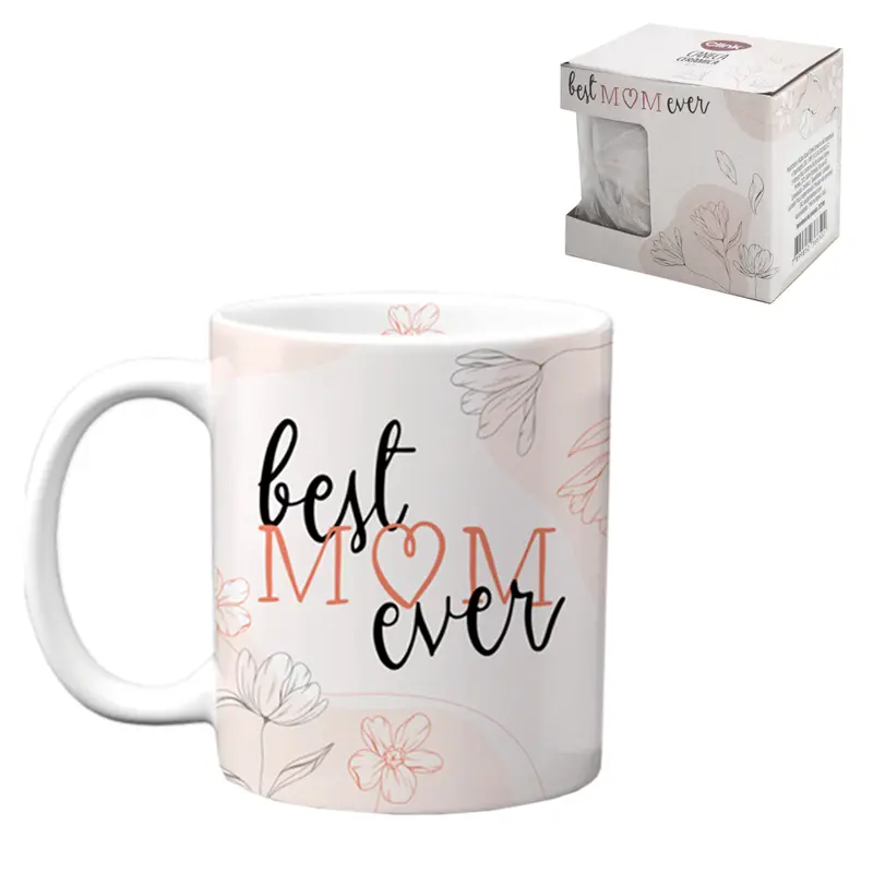 CANECA DE PORCELANA MAE BEST MOM EVER 330ML
