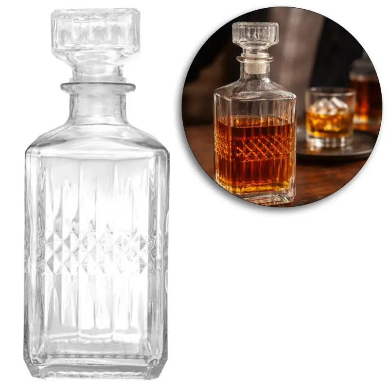 LICOREIRA DE VIDRO RETANGULAR 1L