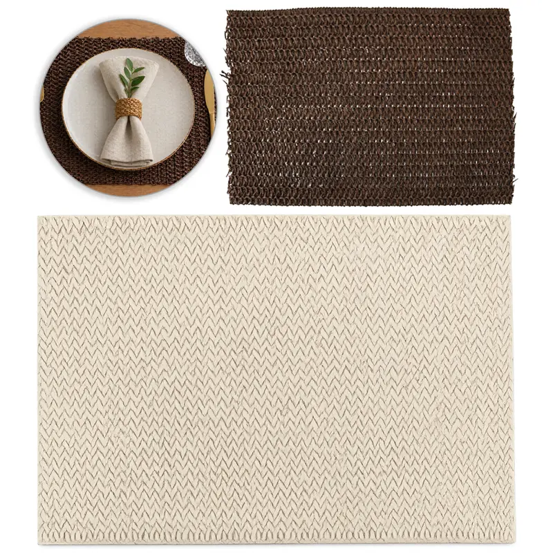 TOALHA LUGAR AMERICANO DE PALHA RETANGULAR 45X30CM