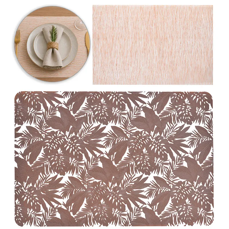 TOALHA LUGAR AMERICANO DE PVC RETANGULAR FOLHAGEM 45X30CM