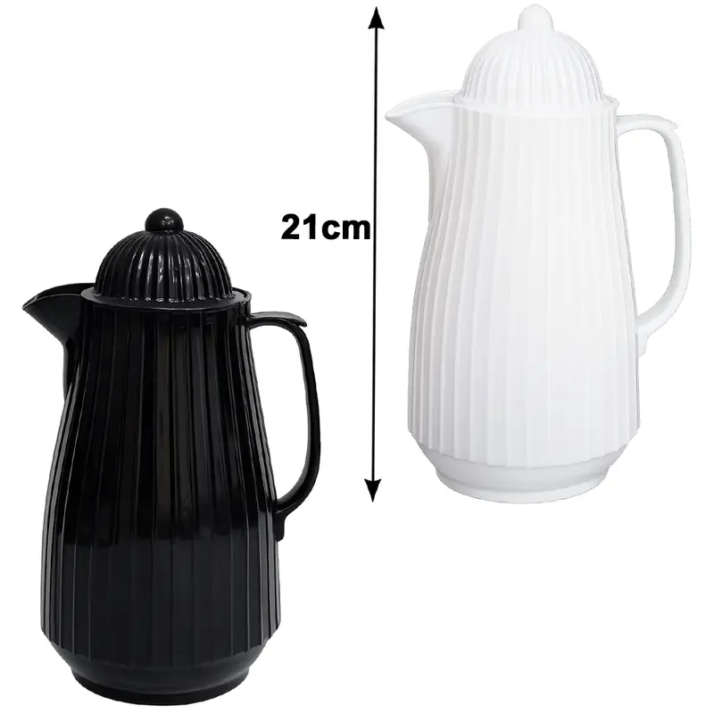 GARRAFA TERMICA COM AMPOLA DE VIDRO PORTO BRANCA / PRETA 400ML