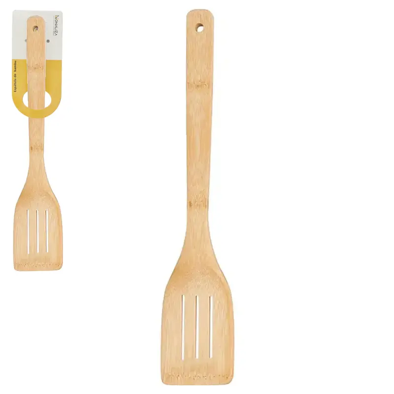 ESPATULA DE BAMBU VAZADA 30X6CM