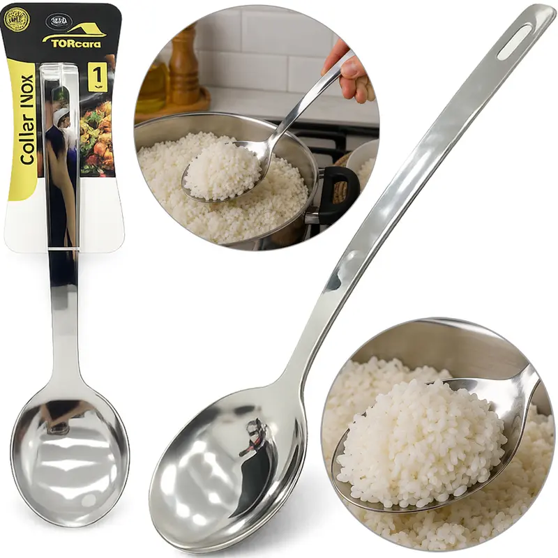 COLHER DE ARROZ DE INOX PREMIUM TOP CASA 27X7,5CM
