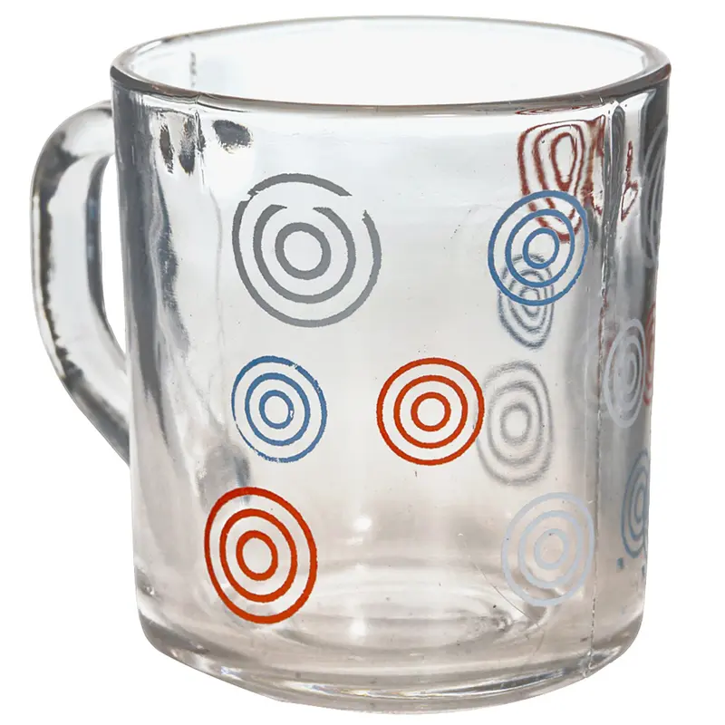 CANECA XICARA DE VIDRO ESPIRAL 215ML
