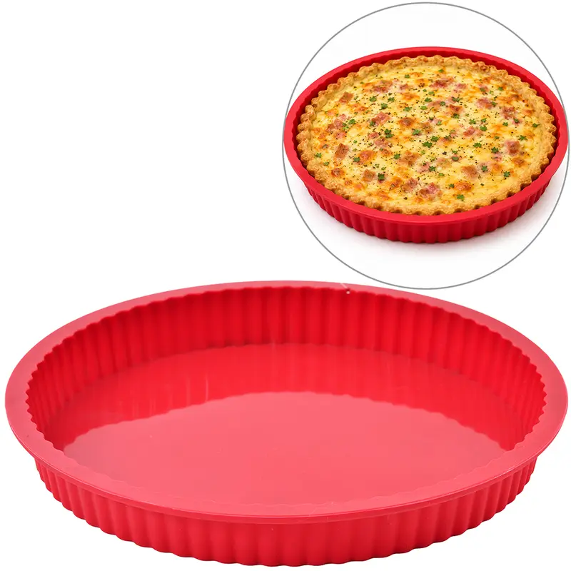FORMA DE SILICONE REDONDA PARA BOLO / TORTA CHERRY VERMELHO 3,2X25,5CM DE Ø