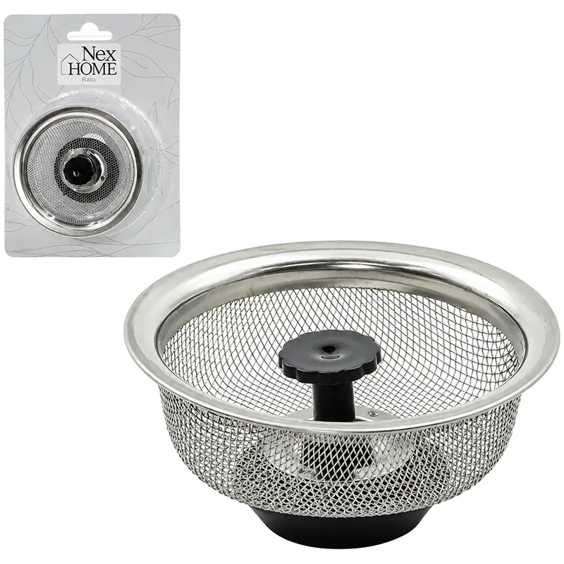 RALO PARA PIA CESTINHA VALVULA AMERICANA NEX HOME DE INOX 4,5X8CM DE Ø
